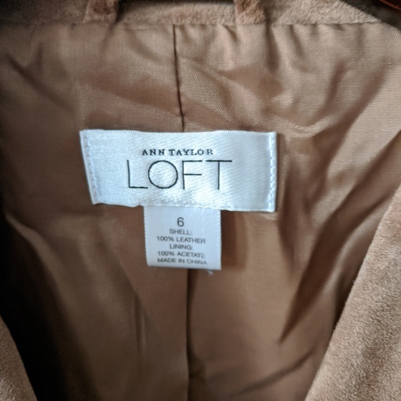Ann Taylor tan suede jacket - Picture 2 of 3